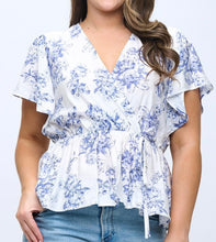 Load image into Gallery viewer, Summer floral print blouse
