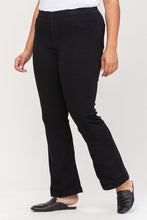 Load image into Gallery viewer, Black Pull On Flare Jeans