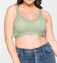 Load image into Gallery viewer, Pullover Lace Trim Bralette