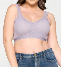 Load image into Gallery viewer, Pullover Lace Trim Bralette