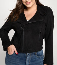 Load image into Gallery viewer, Faux Suede Moto Jacket