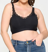 Load image into Gallery viewer, Pullover Lace Trim Bralette