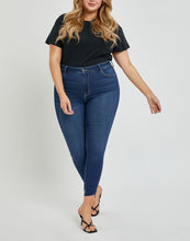 Load image into Gallery viewer, Dolphin Hem High Rise Crop Skinny Jeans