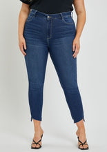 Load image into Gallery viewer, Dolphin Hem High Rise Crop Skinny Jeans