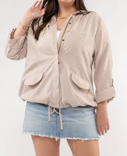 Load image into Gallery viewer, Snap Button Zip Up Hoodie Jacket