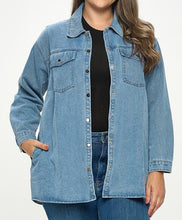 Load image into Gallery viewer, Oversized Denim Shacket
