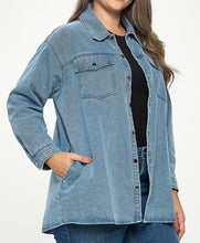 Load image into Gallery viewer, Oversized Denim Shacket
