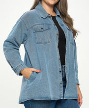 Load image into Gallery viewer, Oversized Denim Shacket