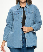 Load image into Gallery viewer, Oversized Denim Shacket