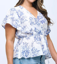 Load image into Gallery viewer, Summer floral print blouse