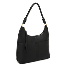 Load image into Gallery viewer, Curved smooth zipper shoulder hobo bag