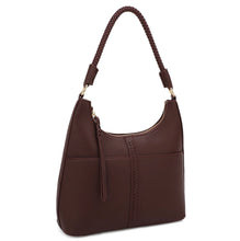Load image into Gallery viewer, Curved smooth zipper shoulder hobo bag