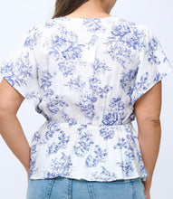 Load image into Gallery viewer, Summer floral print blouse