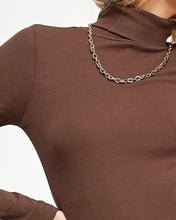 Load image into Gallery viewer, Cotton Ribbed Turtle Neck Long Sleeve Top