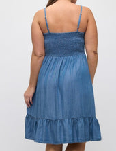Load image into Gallery viewer, Chambray Button Front Dress