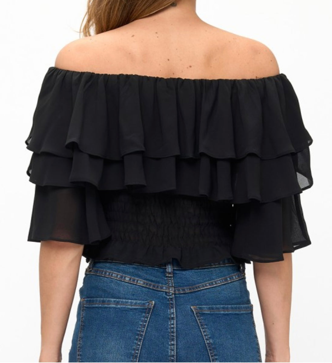 Chiffon ruffle top – Ella Plus