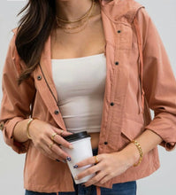 Load image into Gallery viewer, Snap Button Zip Up Hoodie Jacket