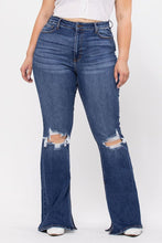 Load image into Gallery viewer, High Rise Long Inseam Slit Flare Jeans