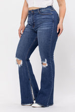 Load image into Gallery viewer, High Rise Long Inseam Slit Flare Jeans