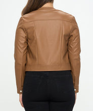 Load image into Gallery viewer, Faux Leather Biker Jacket
