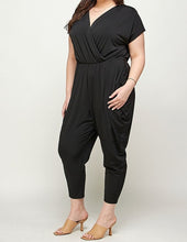 Load image into Gallery viewer, Solid Surplice Drape Jumpsuit