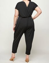 Load image into Gallery viewer, Solid Surplice Drape Jumpsuit