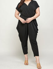 Load image into Gallery viewer, Solid Surplice Drape Jumpsuit