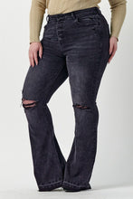 Load image into Gallery viewer, High Rise Five Button Released Hem Flare Jeans