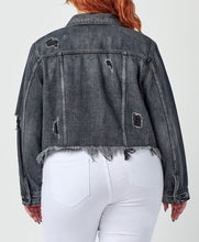 Load image into Gallery viewer, Uneven Frayed Fitted Jacket