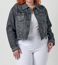 Load image into Gallery viewer, Uneven Frayed Fitted Jacket