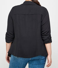 Load image into Gallery viewer, Draped Front Cardigan Jacket