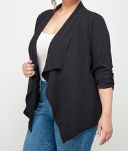 Load image into Gallery viewer, Draped Front Cardigan Jacket