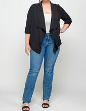 Load image into Gallery viewer, Draped Front Cardigan Jacket