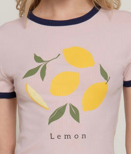 Fruit print ringer top