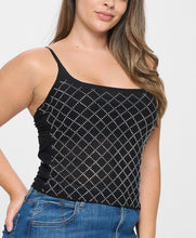 Load image into Gallery viewer, Rhinestone cami crop top
