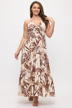 Load image into Gallery viewer, Tropical print tiered maxi dress
