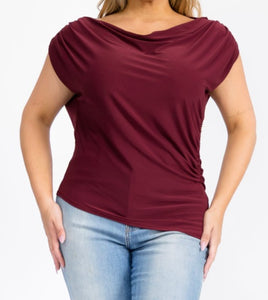 Off shoulder ruched detail top