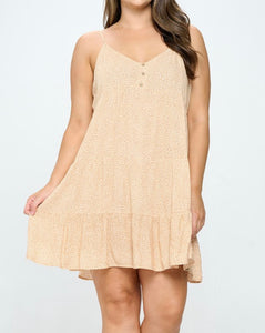 Sleeveless tiered cami mini dress