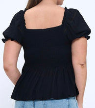 Load image into Gallery viewer, Smocked peplum top
