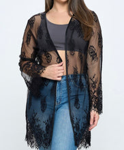 Load image into Gallery viewer, Sheer lace cardigan
