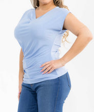 Load image into Gallery viewer, Soft stretch cap sleeve top
