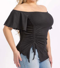 Load image into Gallery viewer, Urban rib off shoulder top
