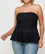 Load image into Gallery viewer, Eyelet Bandeau Top

