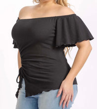 Load image into Gallery viewer, Urban rib off shoulder top
