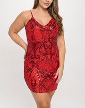 Load image into Gallery viewer, V neckline sequin mini dress
