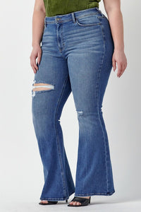 High Rise Destroy Super Flare Jeans