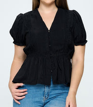 Load image into Gallery viewer, Button Down Puff Sleeve Top
