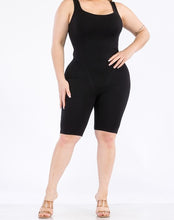 Load image into Gallery viewer, Plus Size Workout Ribbed Square Neck Tank Romper
