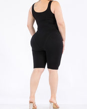 Load image into Gallery viewer, Plus Size Workout Ribbed Square Neck Tank Romper
