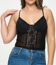 Load image into Gallery viewer, Mesh Lace Cropped Bustier Top
